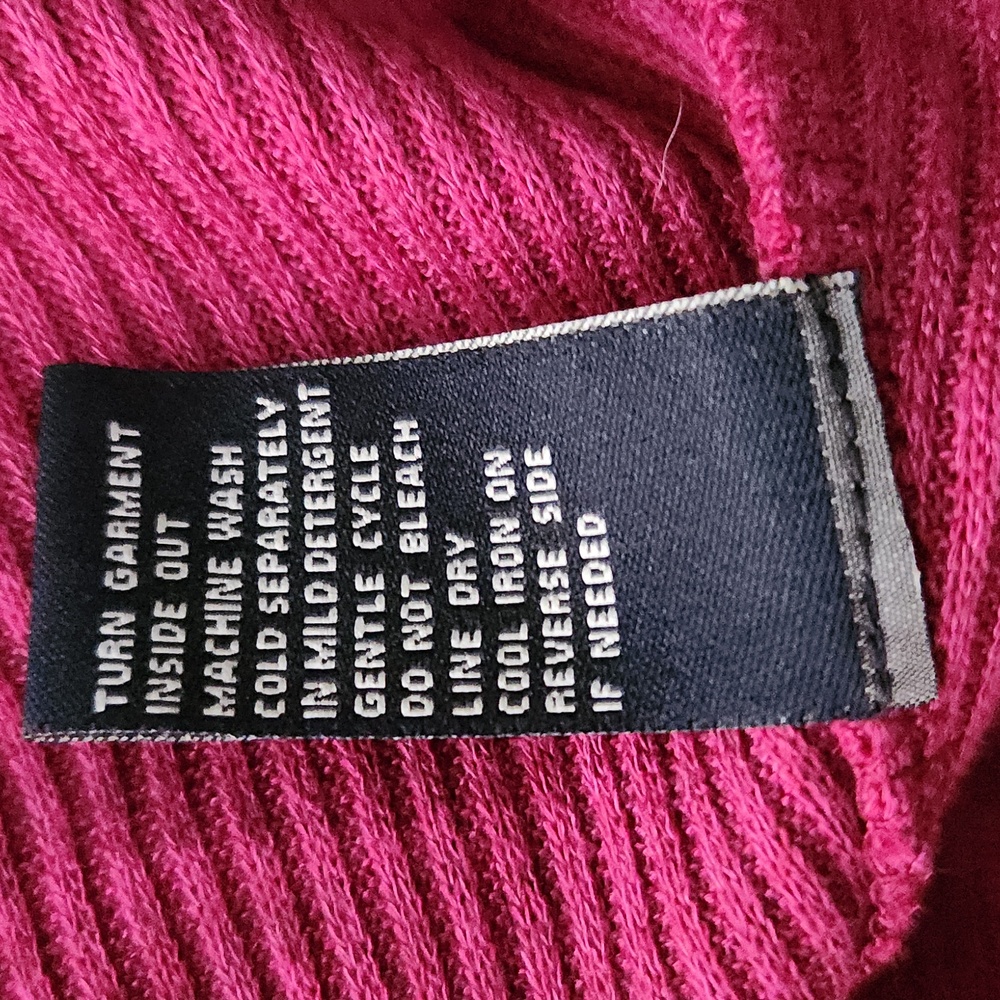 Diane Gilman DR2 Turtleneck Ribbed Cozy Split Front Pullover Top Maroon Sz XL - Picture 10 of 14